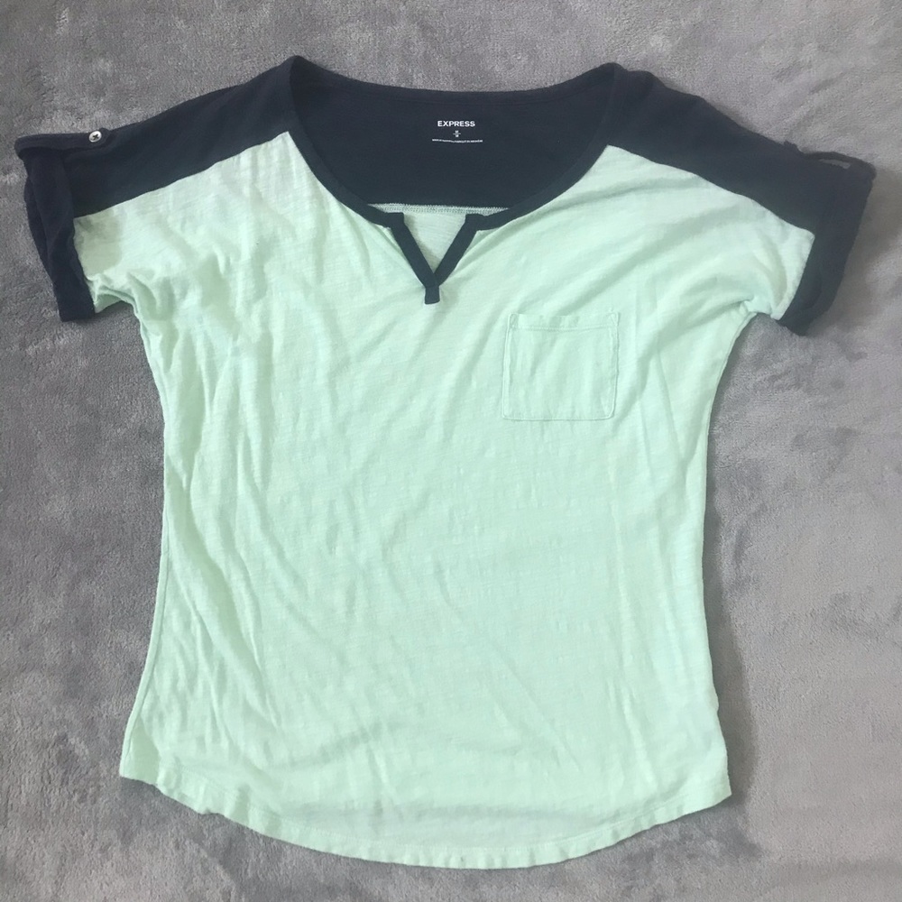 Navy & Mint T. Size M.